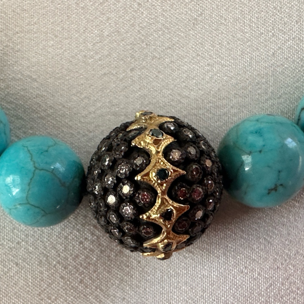 Armenta Diamond Magnesite Bead Bracelet • Mixed Metal Old World Pull Cord NWOT - Picture 8 of 10